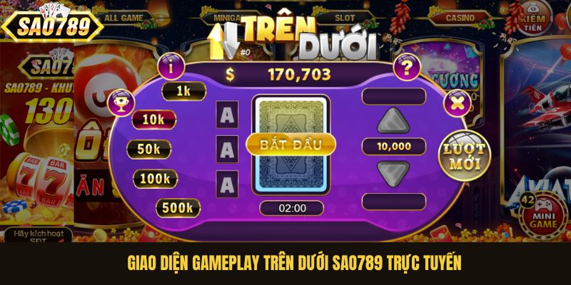Giao diện gameplay Trên Dưới Sao789 trực tuyến